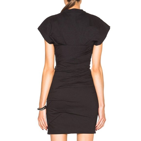 Alexander Wang | Draped Bustier Tee Dress | Black Onyx | Size 2 | NWT - Picture 4 of 9